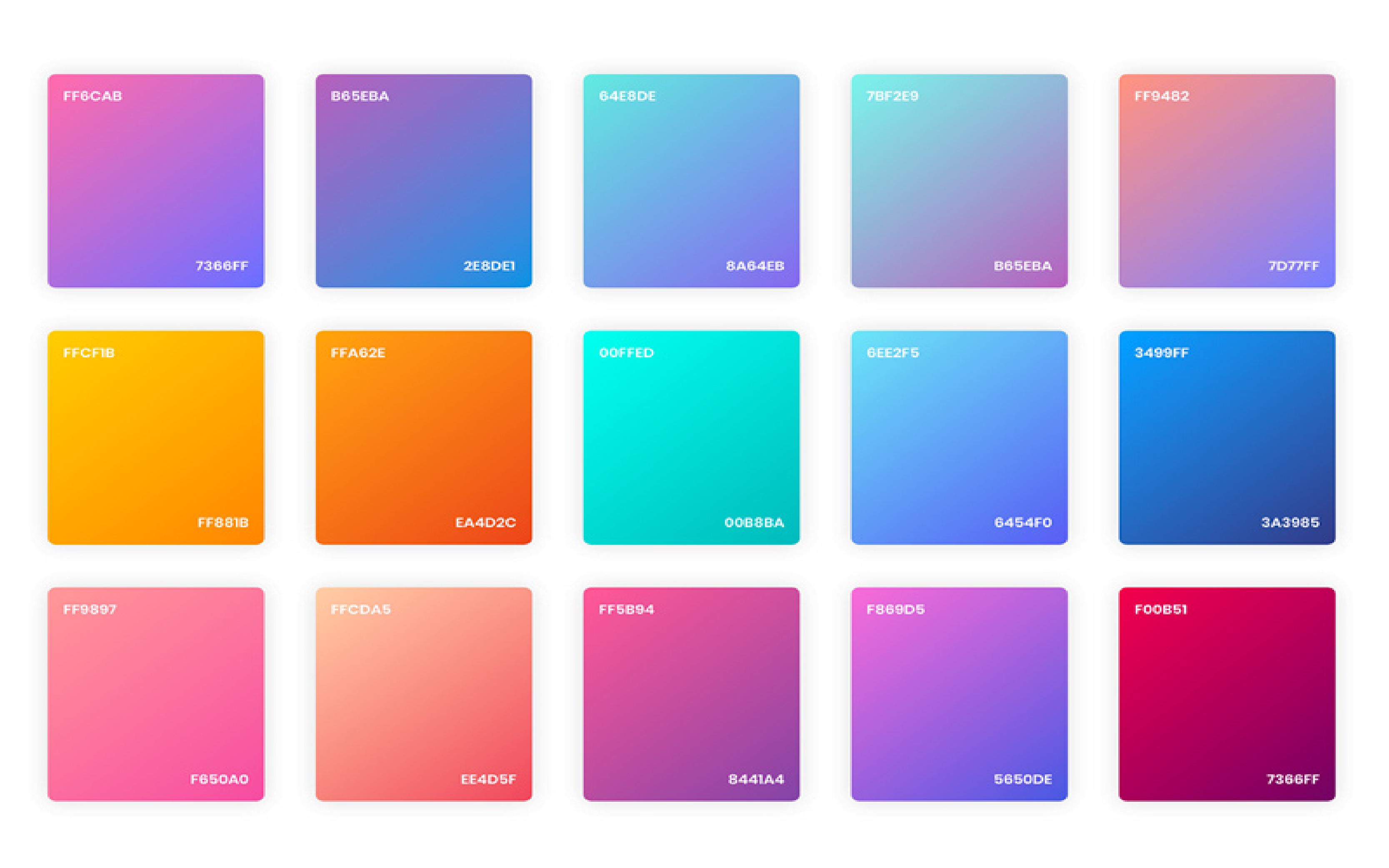 Màu gradient trong thiết kế website