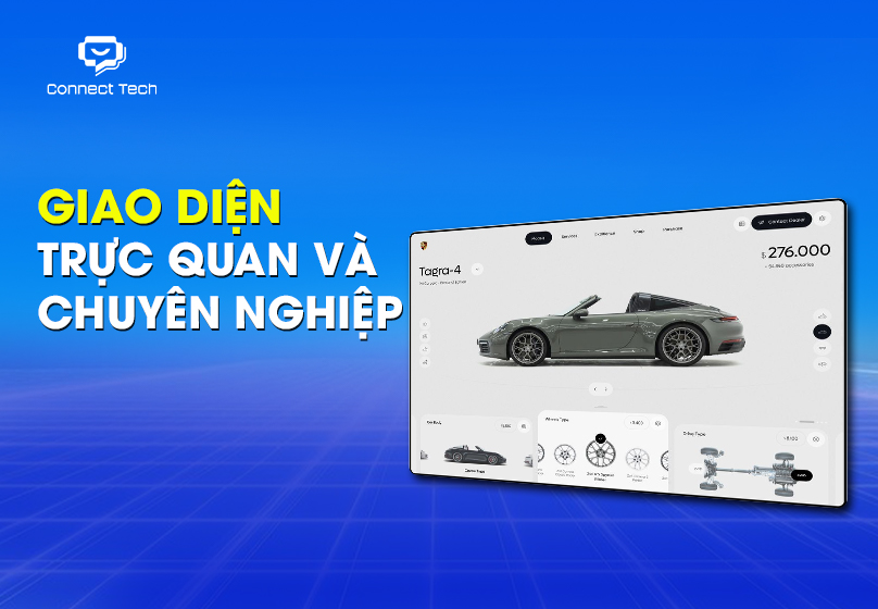 Giao diện thiết kế website bán ô tô trực quan và chuyên nghiệp