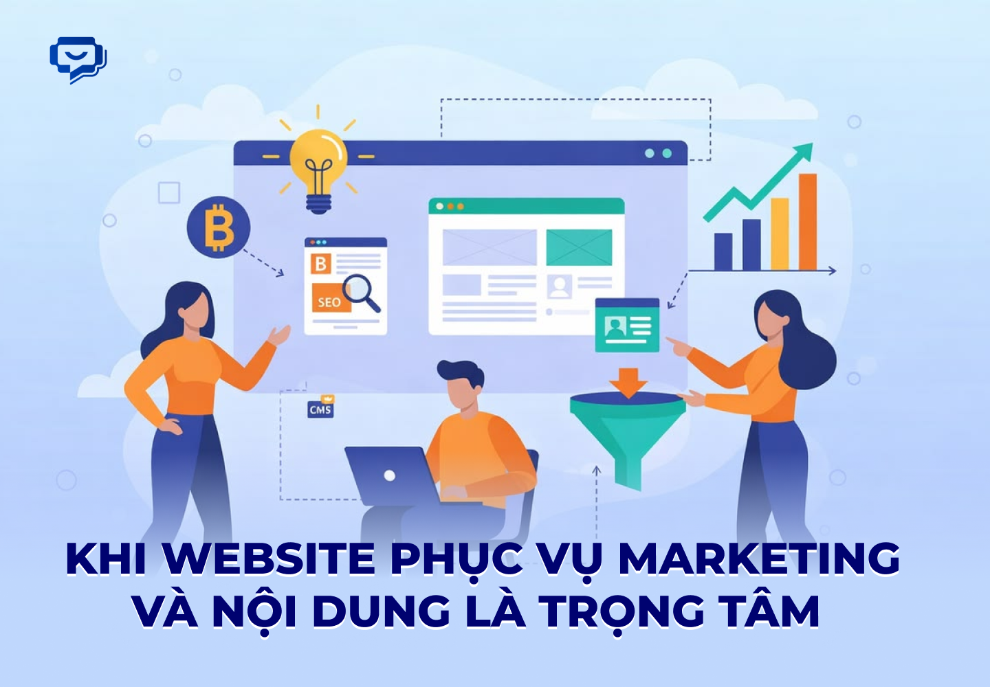 Khi website phục vụ marketing và nội dung là trọng tâm