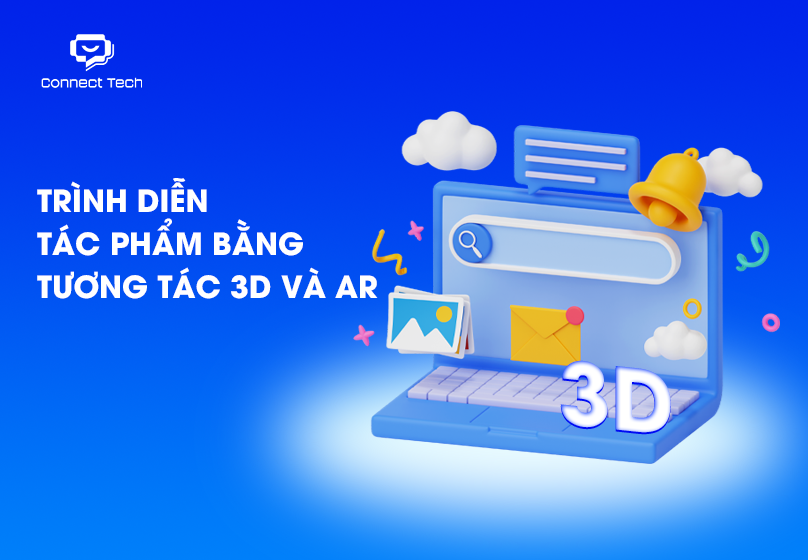 thiết kế website mỹ thuật Trình diễn tác phẩm bằng tương tác 3D và AR