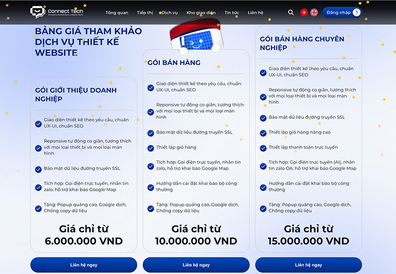 Bảng Giá Thiết Kế Website Trường Học Tại Connect Tech
