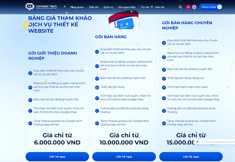 Báo Giá Thiết Kế Website Rao Vặt Chi Tiết tại Connect Tech