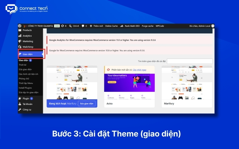 select and install a theme