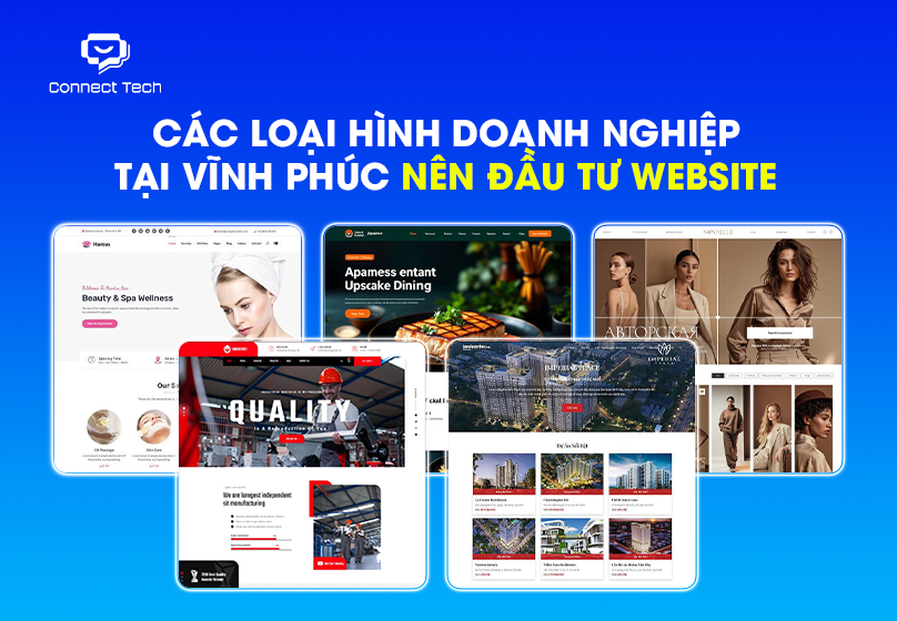 Các loại hình doanh nghiệp tại Vĩnh Phúc nên đầu tư website