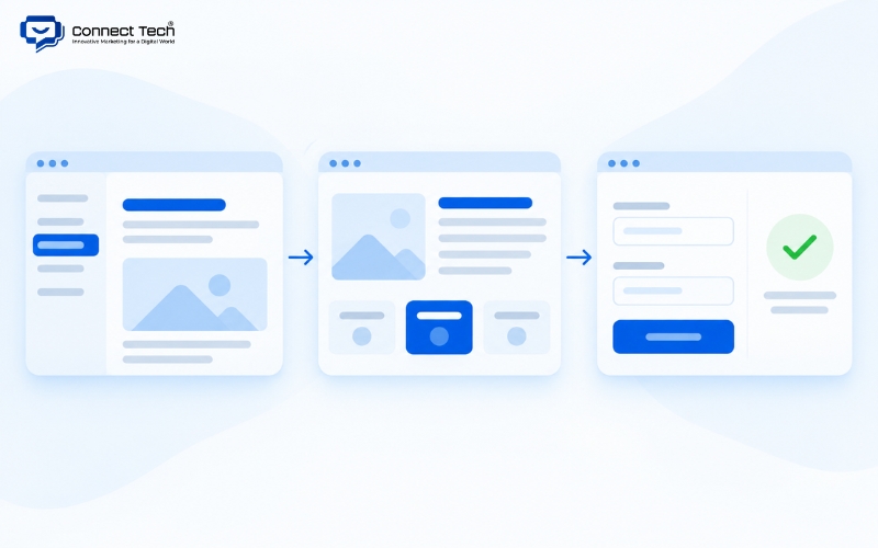 Các thành phần UI kết hợp với nhau tạo sự hấp dẫn cho website