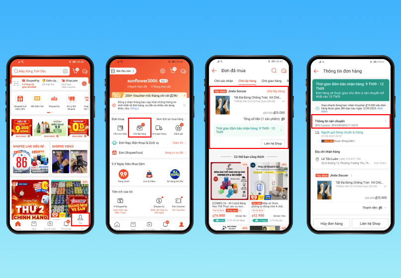 Cách lấy mã vận đơn trên Shopee