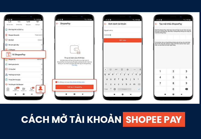 Cách mở tài khoản ShopeePay