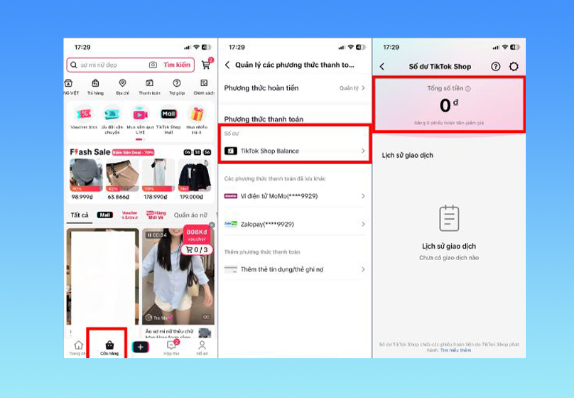 Cách sử dụng & kiểm tra số dư TikTok Shop Balance