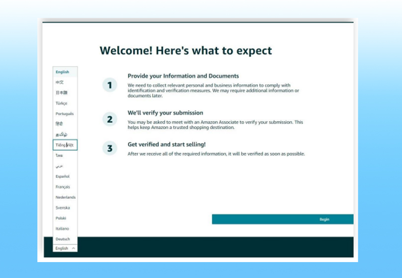  Chọn ngôn ngữ sử dụng