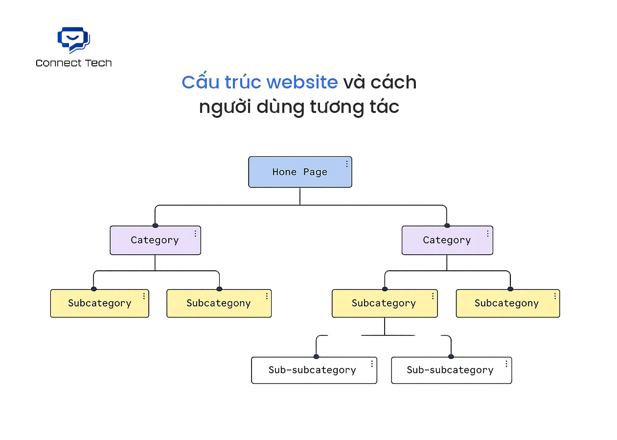  Cấu trúc và cách người dùng tương tác trong thiết kế website