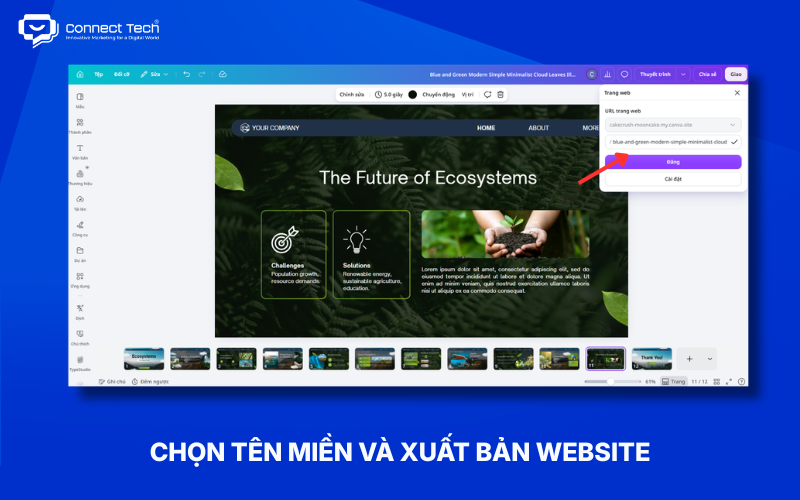 Chọn tên miền và xuất bản website