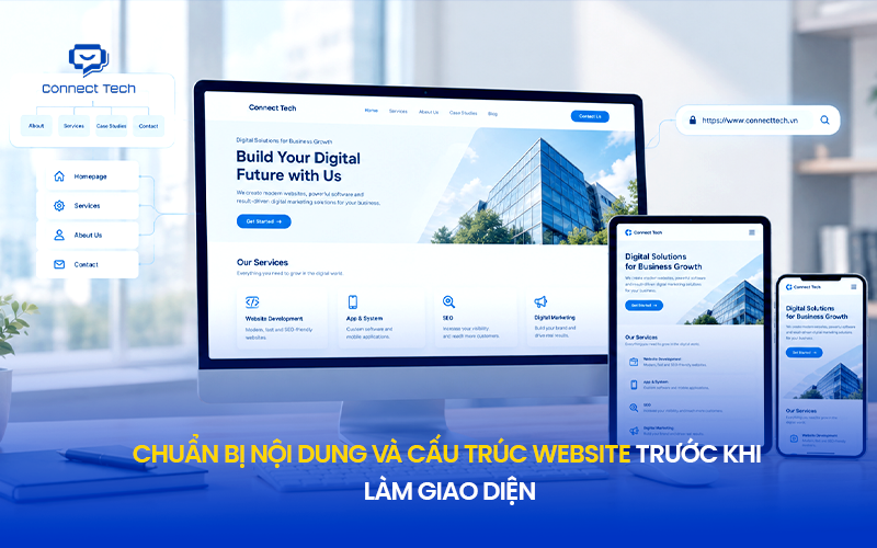 Chuẩn bị nội dung và cấu trúc website trước khi làm giao diện