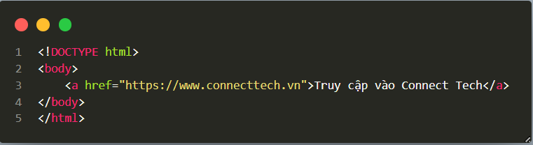  Cú pháp cơ bản của thẻ a