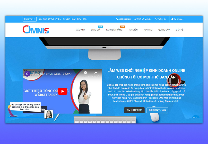 Canh Cam's website design services
