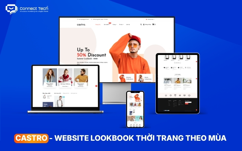 CASTRO - Website lookbook thời trang linh hoạt theo mùa