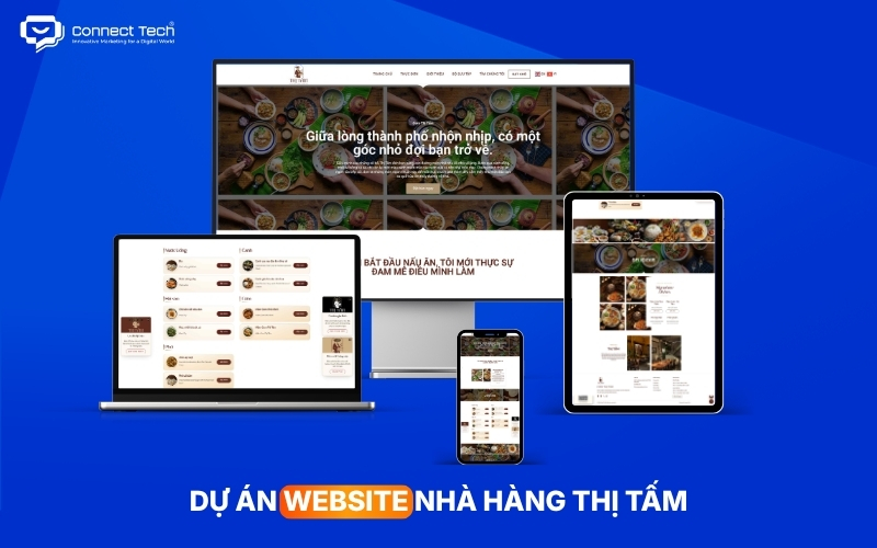 Thị Tấm restaurant website project by Connect Tech