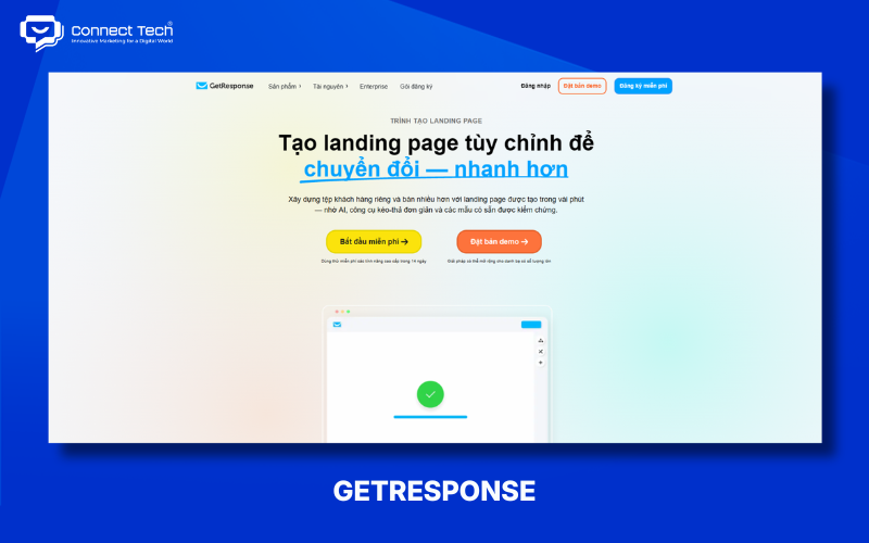 Cách thiết kế landing page bằng GetResponse