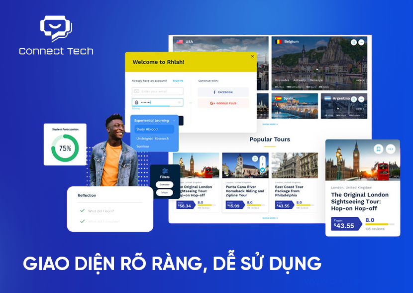 giao diện rõ ràng, dễ sử dụng