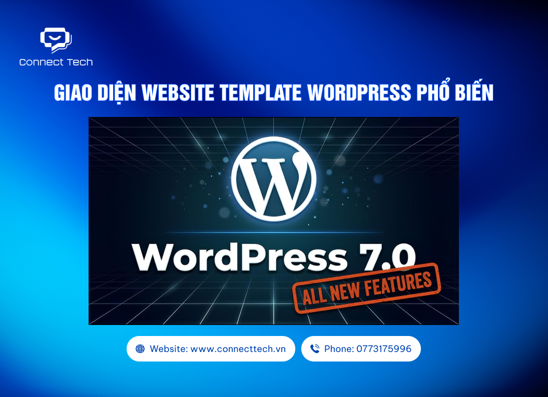 Popular WordPress website template interface