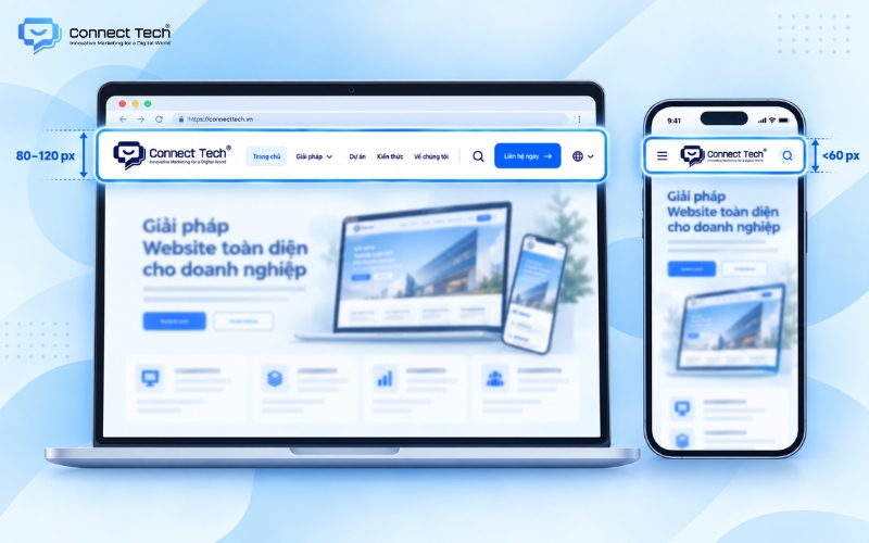 Website header size