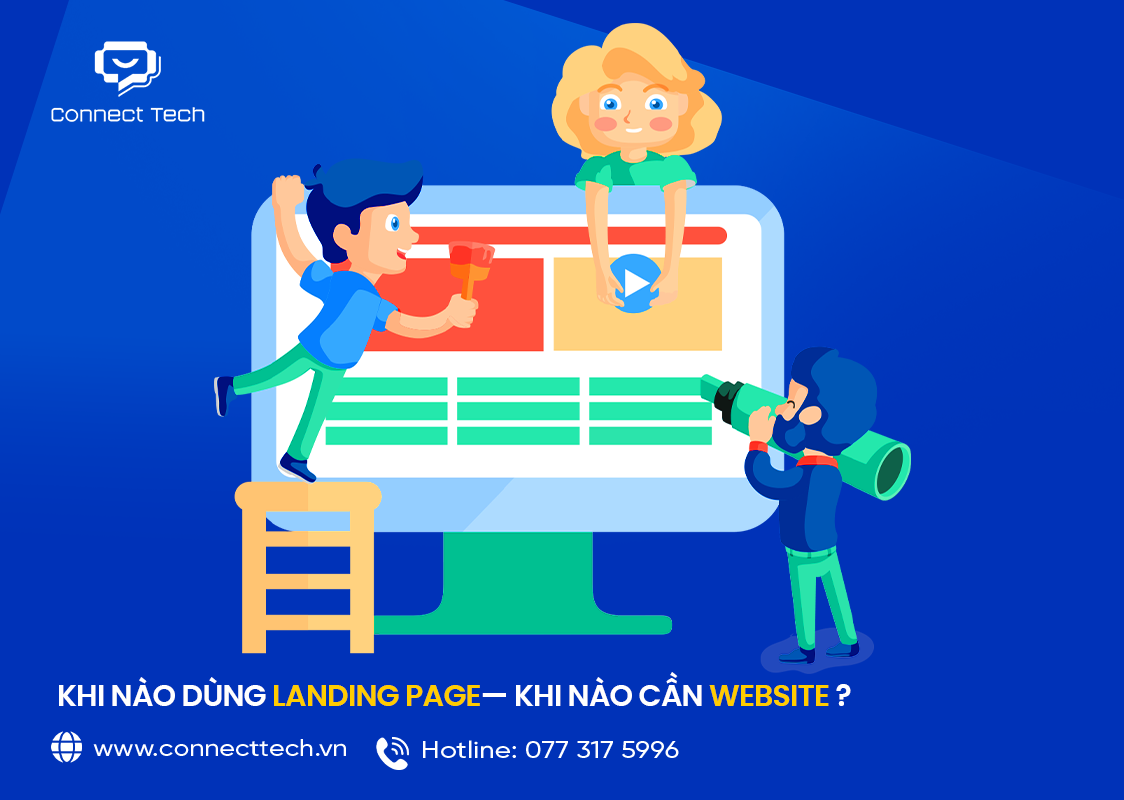 Khi nào dùng landing page — khi nào cần website ?