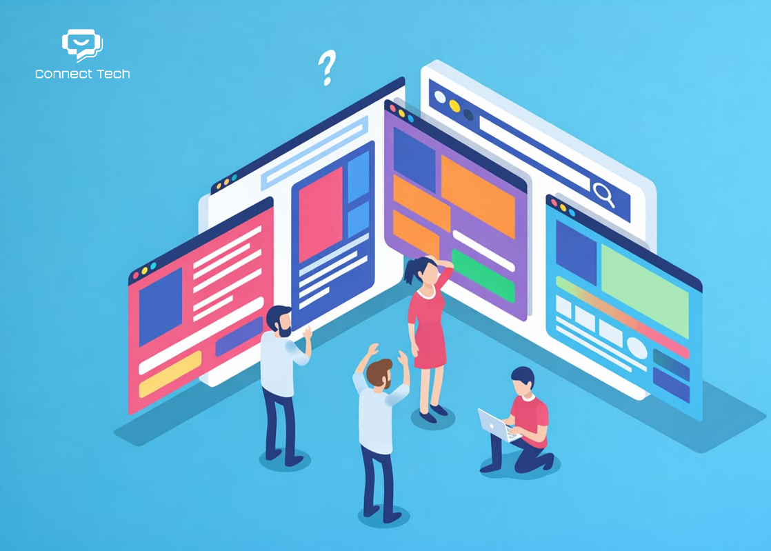  Không có hệ thống màu sắc website rõ ràng