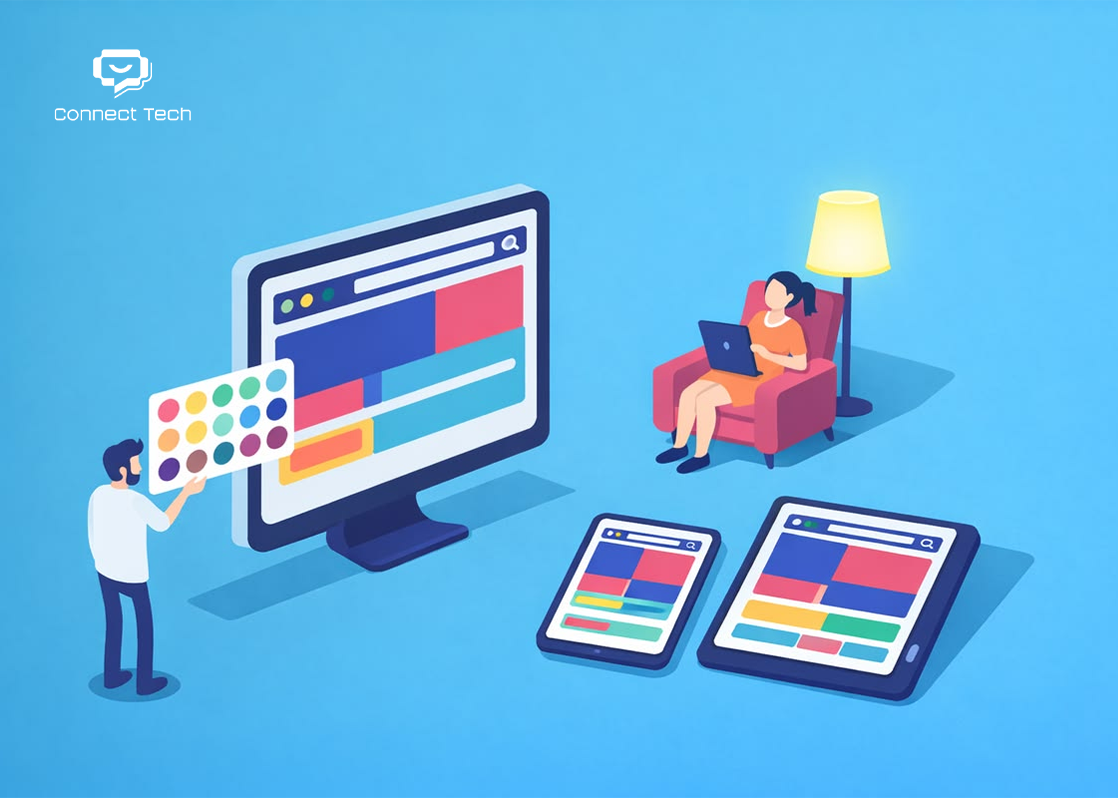 Không kiểm tra màu sắc website trên nhiều thiết bị