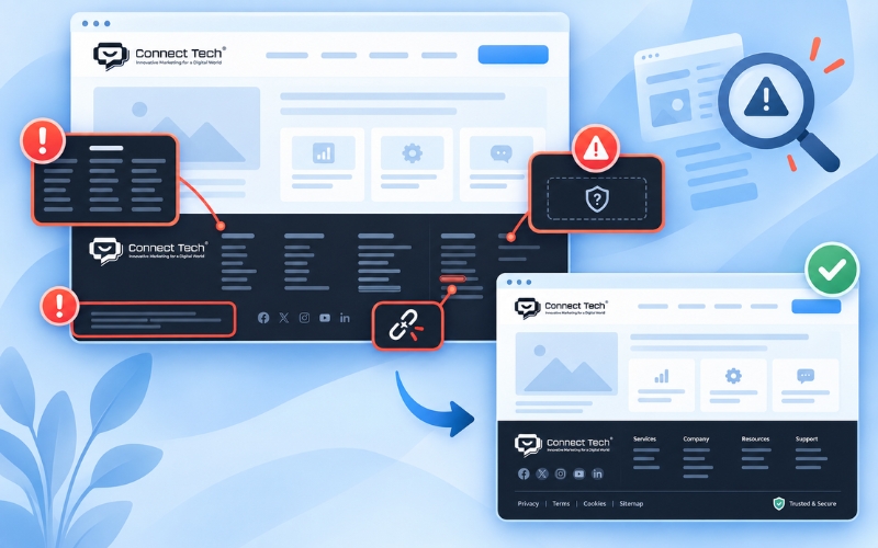 mistakes to avoid when implementing a footer