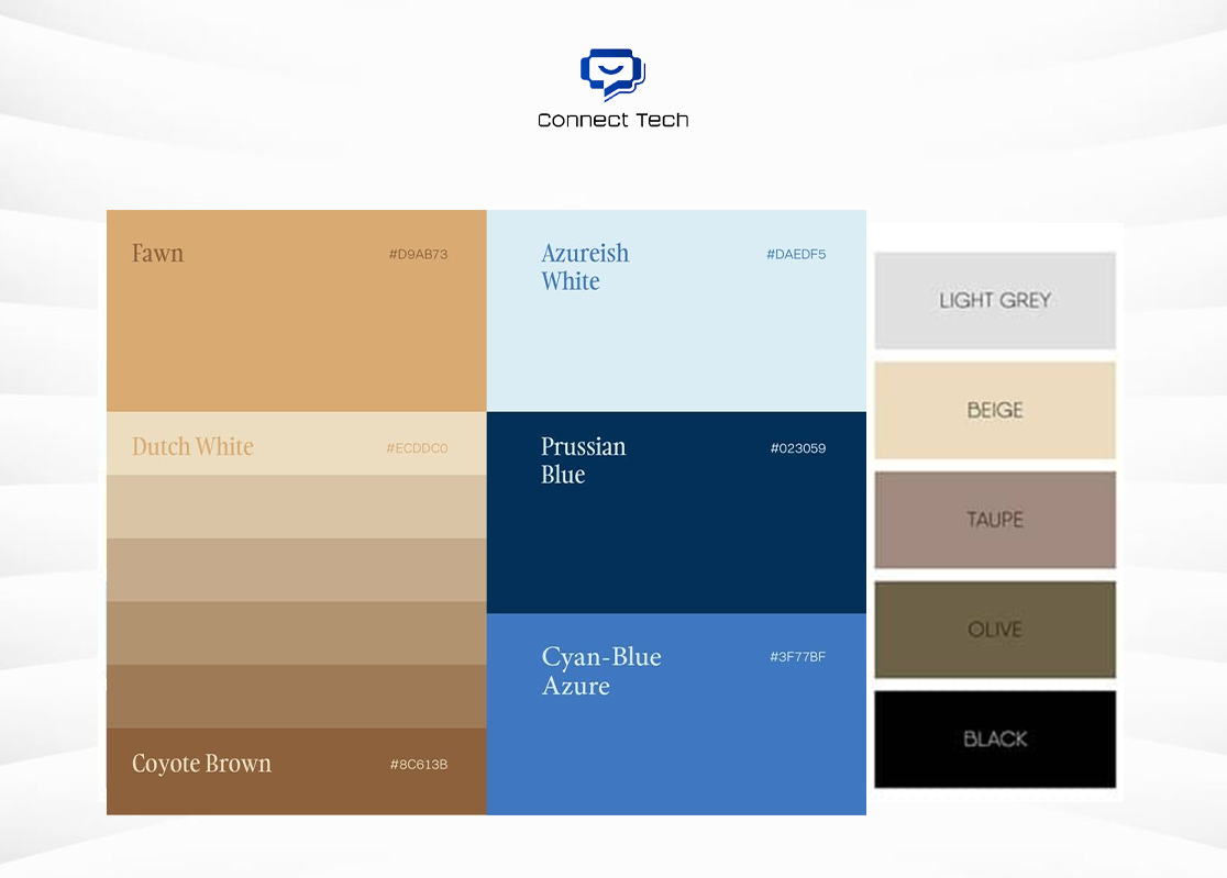 màu sắc website thuộc Nhóm màu trung tính