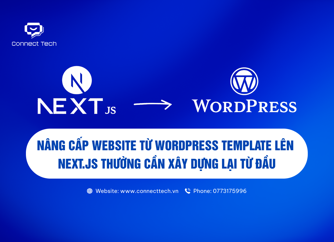 Upgrading a WordPress template website to Next.js often requires rebuilding from the ground up