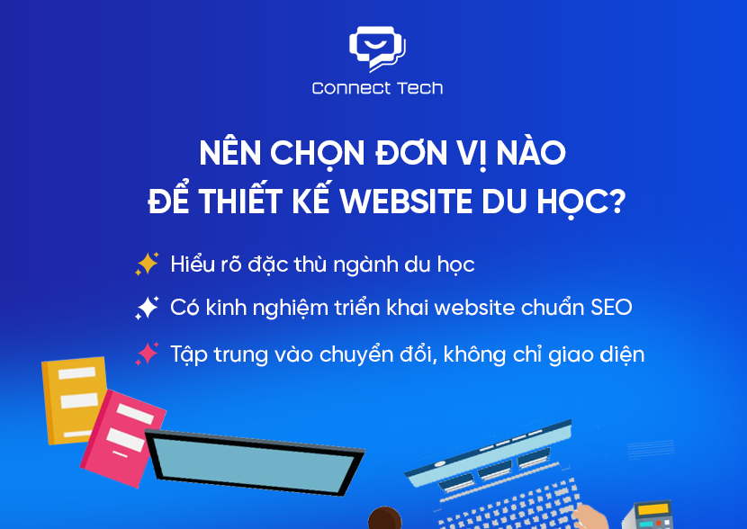 Nên chọn đơn vị nào để thiết kế website du học?