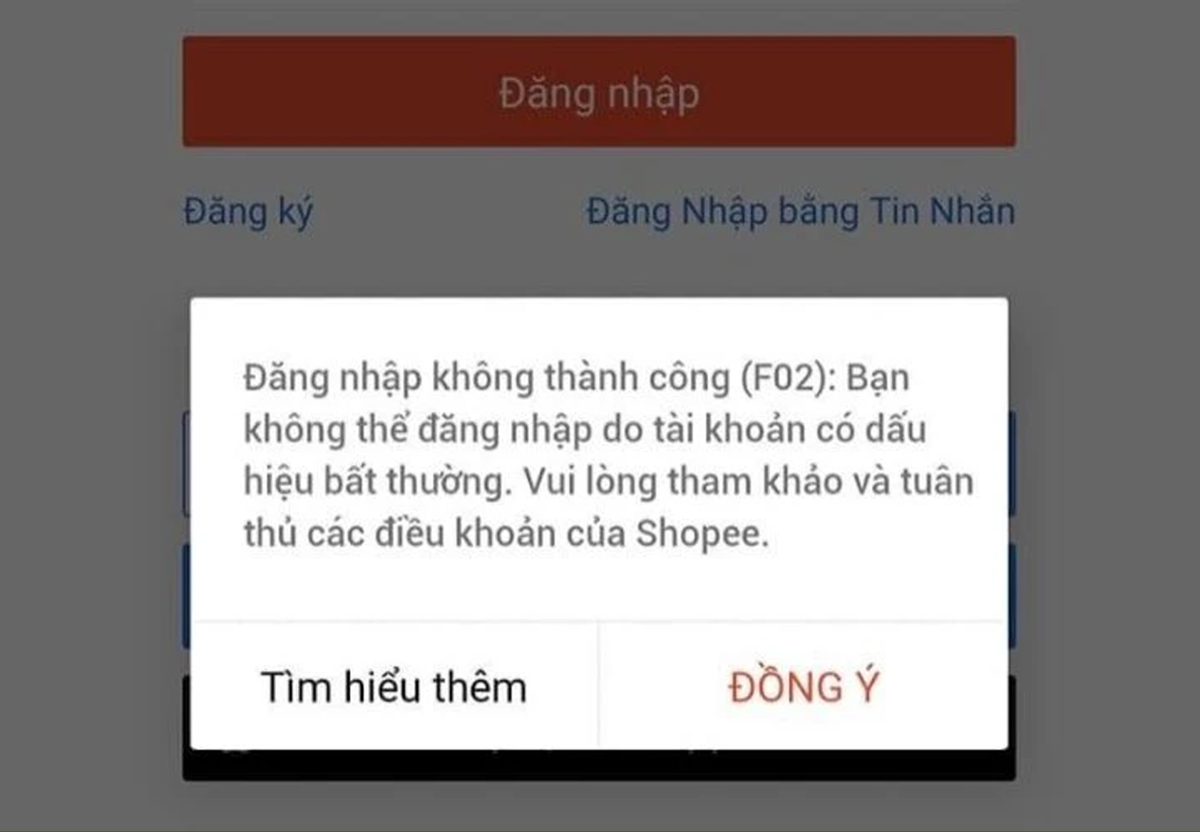 Tài khoản bị khóa vĩnh viễn trên Shopee 