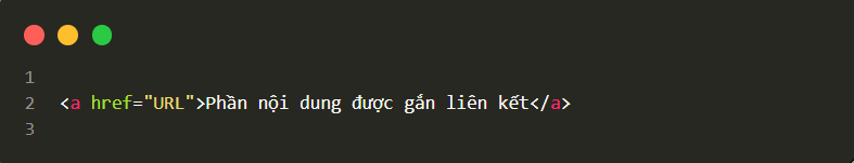 Cấu trúc của thẻ a