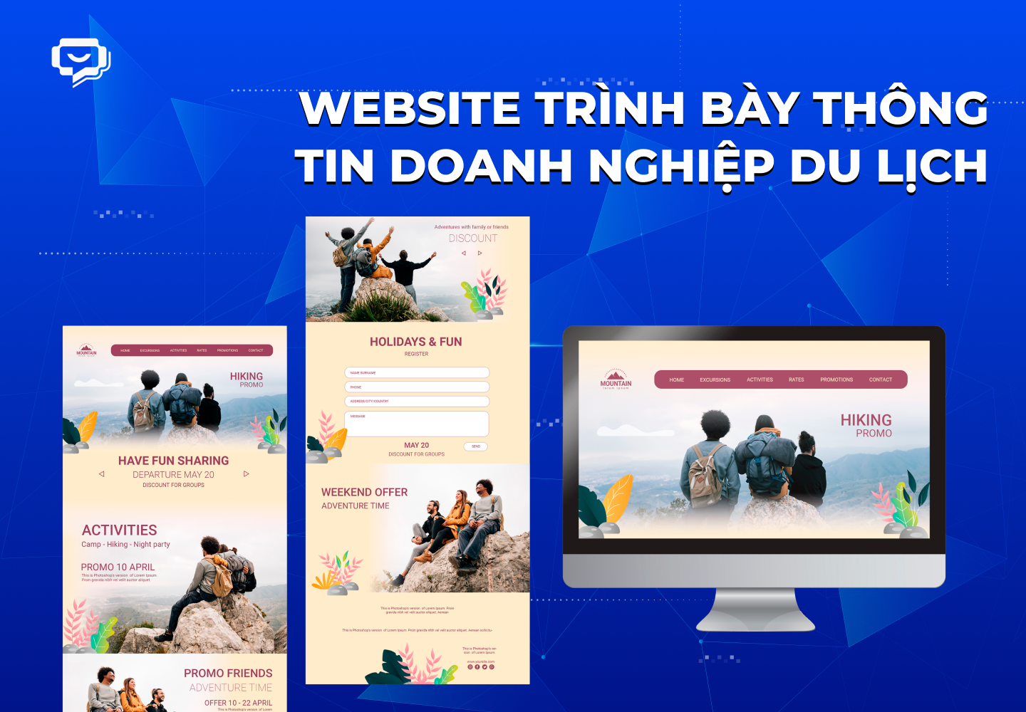 thiết kế website du lịch giúp trình bày thông tin doanh nghiệp