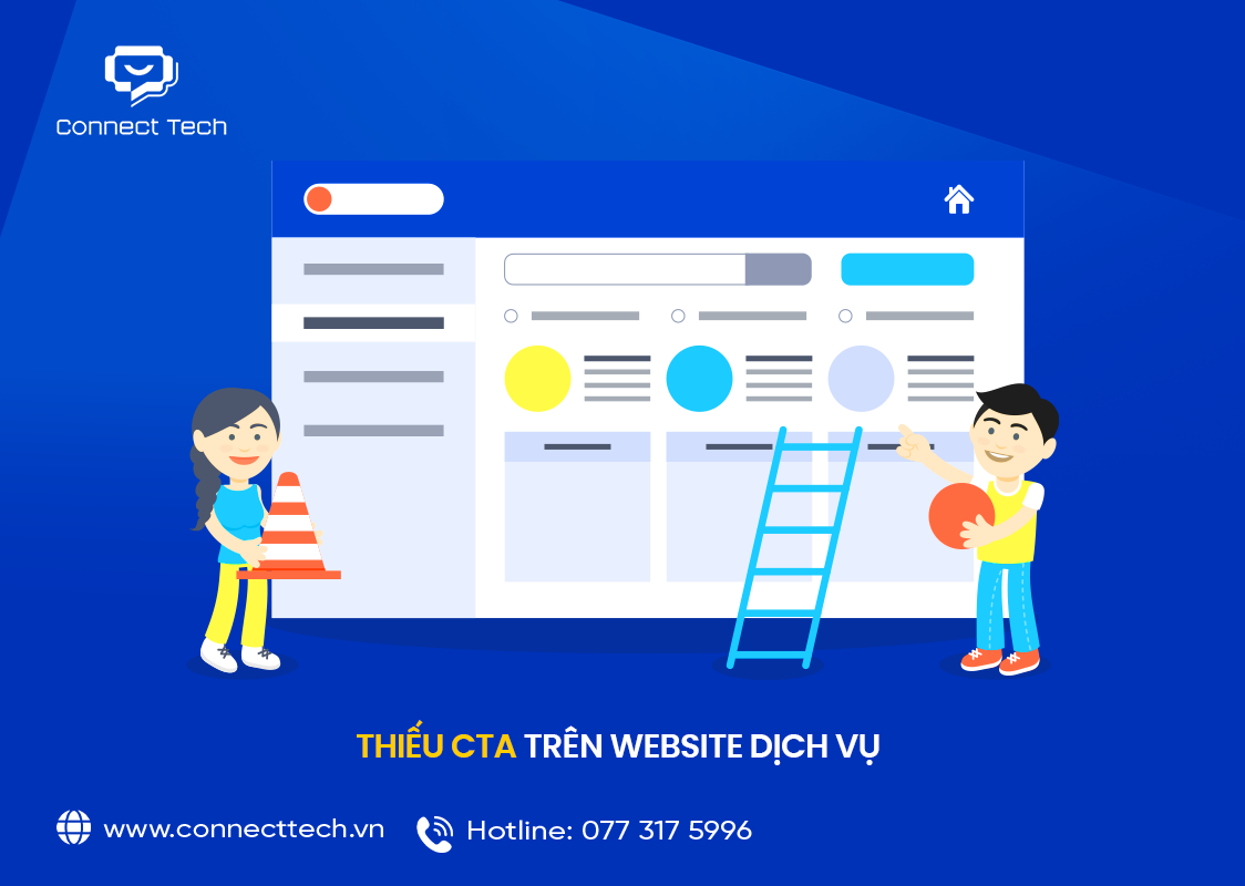 Lack of CTAs on service websites.
