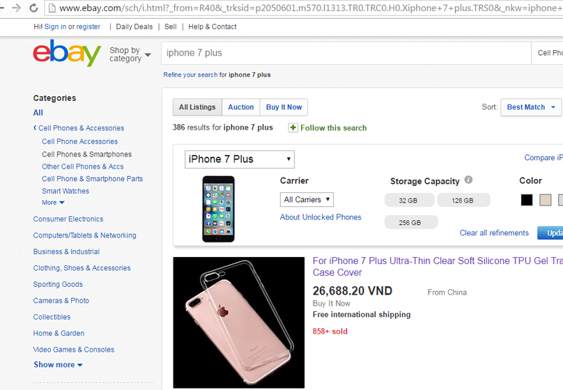 Tìm kiếm và lựa chọn sản phẩm