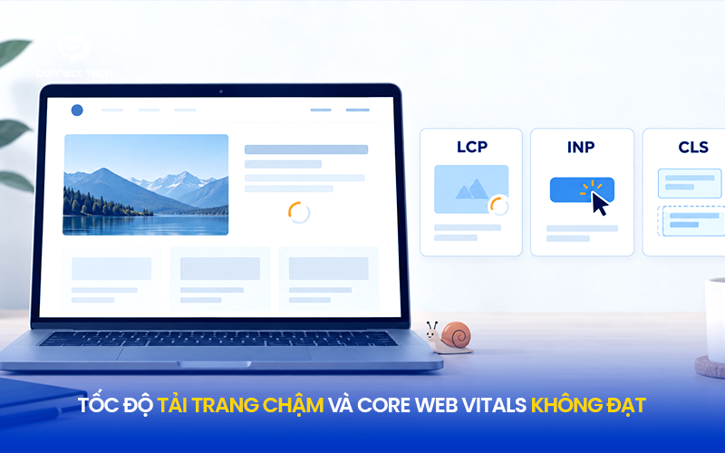Tốc độ tải trang chậm và Core Web Vitals không đạt