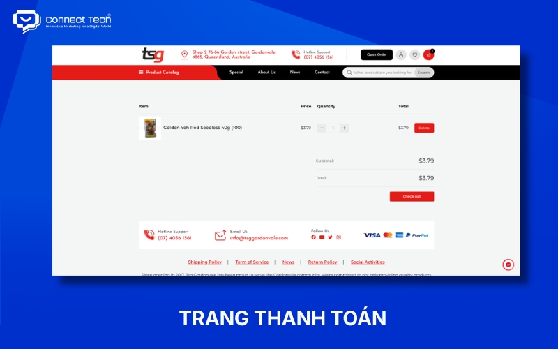 Cart and checkout