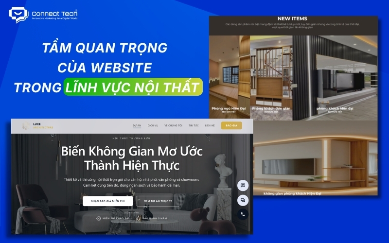 vai trò của website trong lĩnh vực nội thất