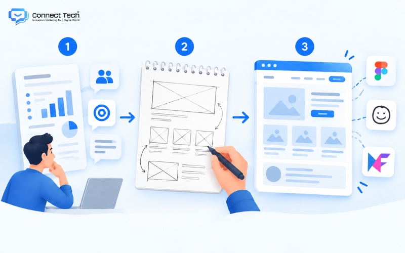 the basic steps to create a website wireframe