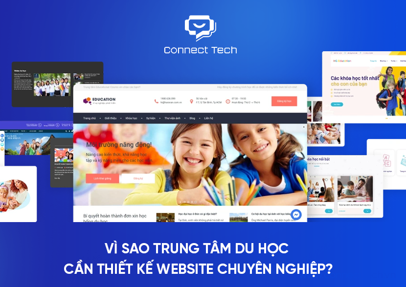 Vì sao trung tâm du học cần thiết kế website chuyên nghiệp?