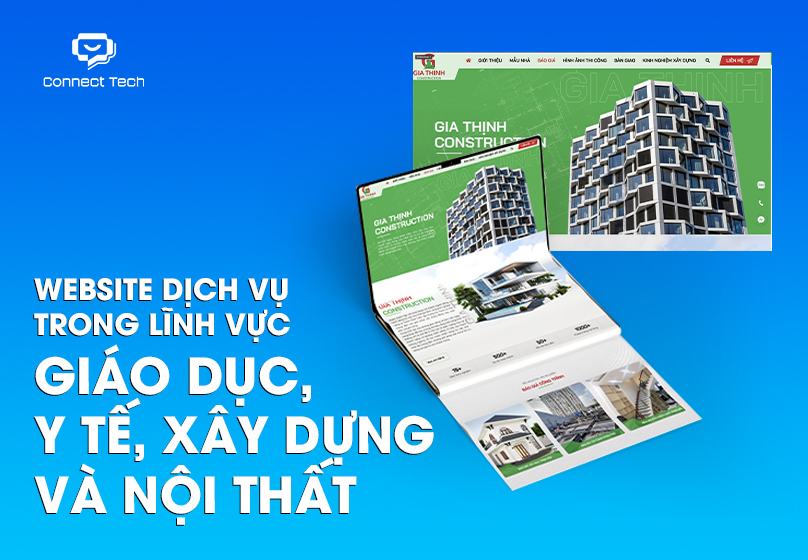 Website dịch vụ trong lĩnh vực giáo dục, y tế, xây dựng và nội thất