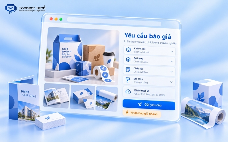 Website giới thiệu dịch vụ và nhận yêu cầu báo giá