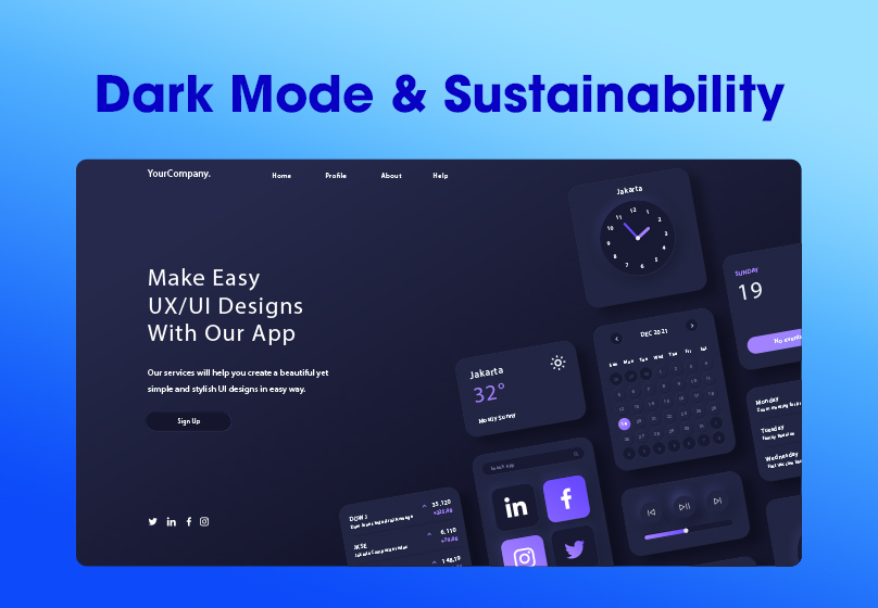Xu hướng thiết kế website Dark Mode & Sustainability
