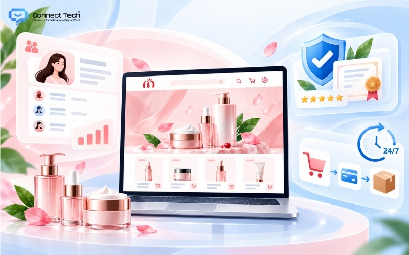 ngành mỹ phẩm bán lẻ rất cần hệ thống website chỉn chu